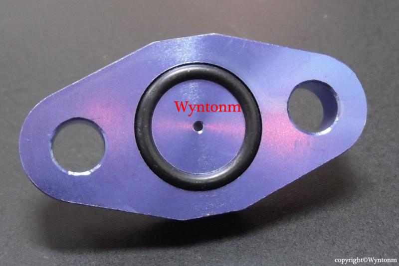 T3 T3/T4 Turbo 4AN Male Oil Feed + 10 AN Male Oil Drain Aluminum Adapter Blue, US $12.99, image 4