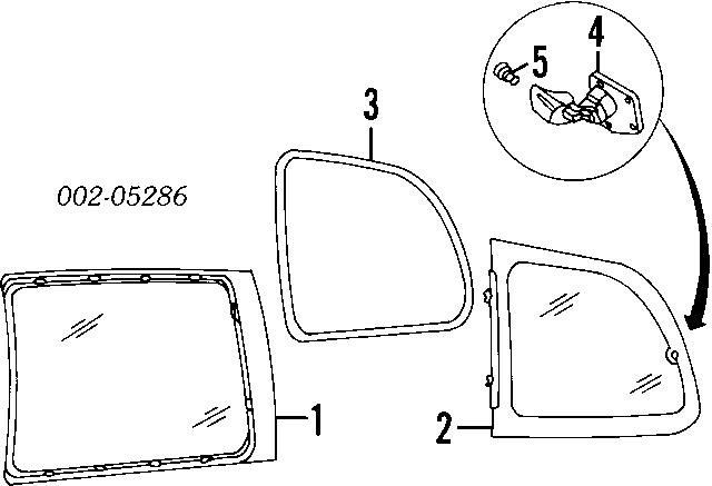 Dq9539ypn 1999-2001 ford windstar quarter  right gray tint privacy window glass