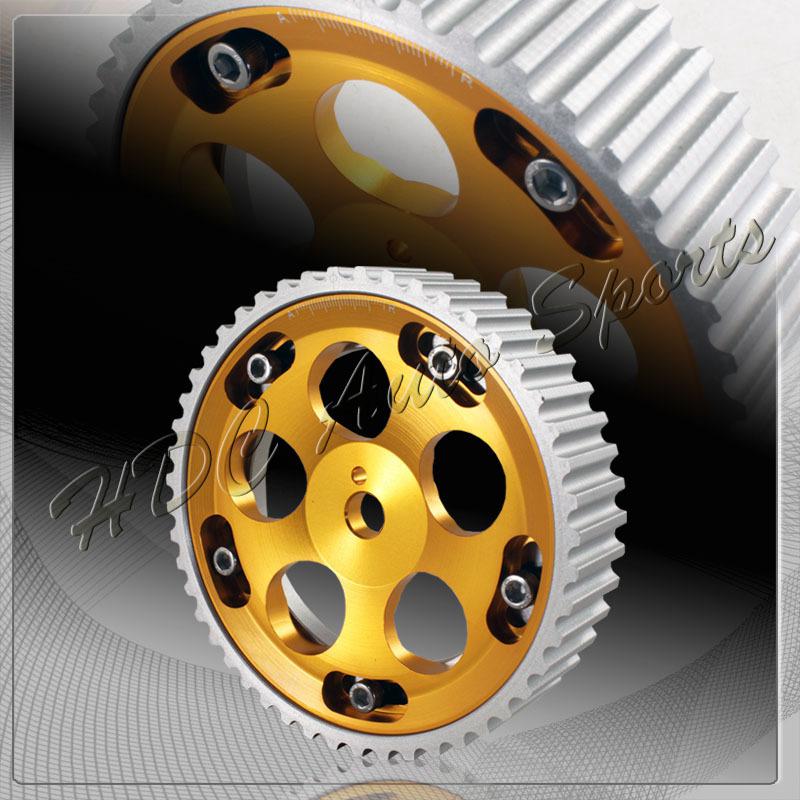 Mitsubishi 4g63 g63b sohc engine 2.0l aluminum anodize adjustable cam gear-gold