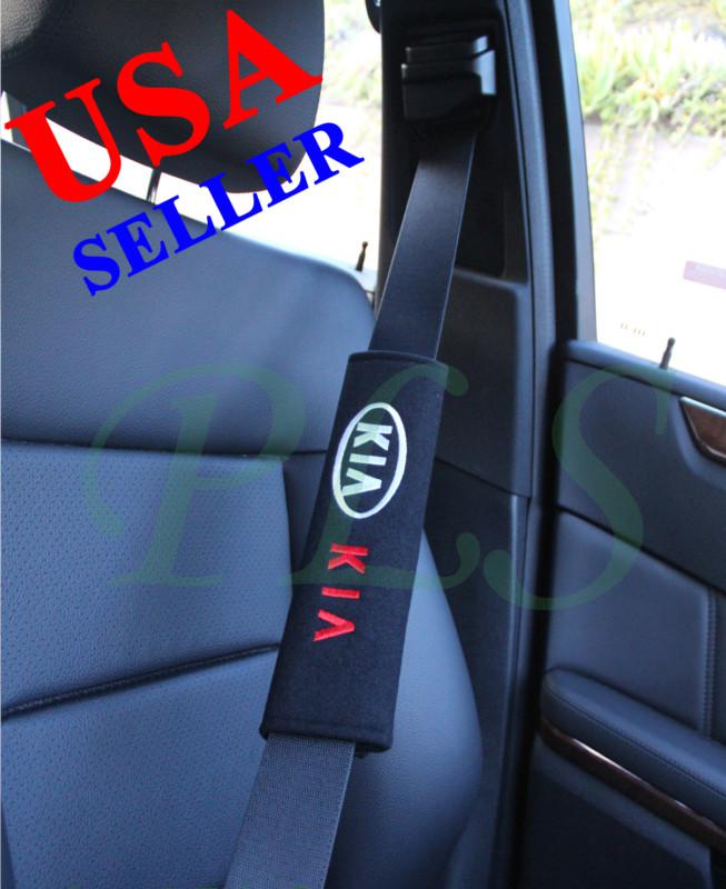 Kia Seat Belt Cover Shoulder Pads Black Cushion Pair, US $11.95, image 2