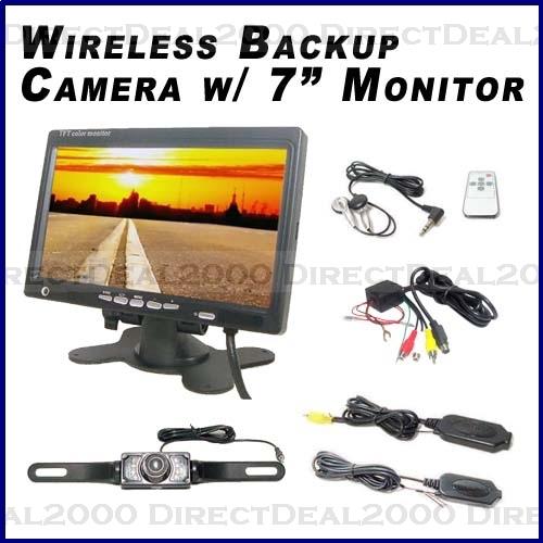Lcd color7"monitor with wireless rearviewcamera for hybrid cars