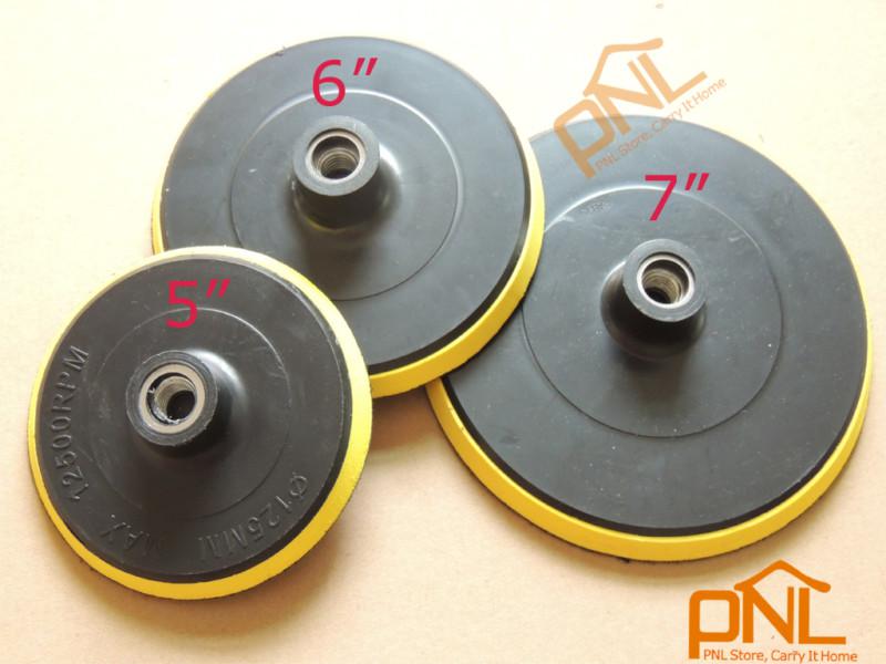 New 1pc 7" m14 threads yellow grip mount backing plate 