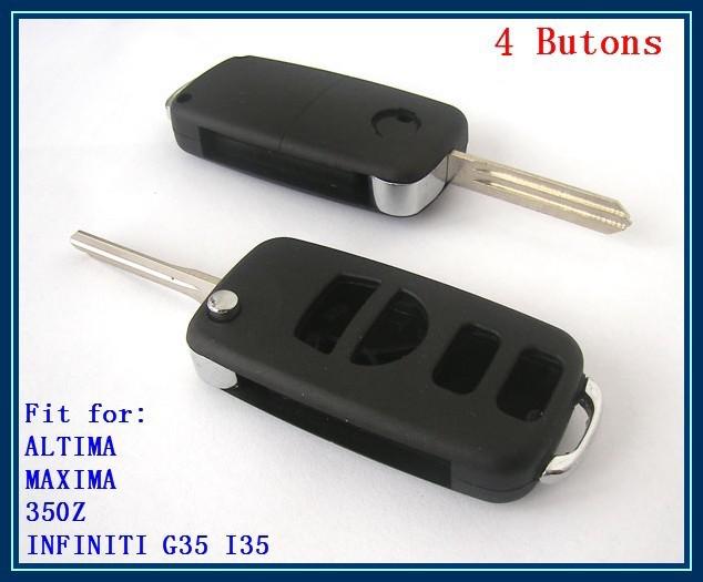 Folding key remote case for nissan altima maxima 350z $