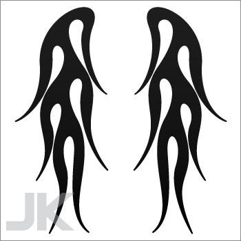 Decals sticker flame car parts motors flames fire racing body tuning 0502 x4f97