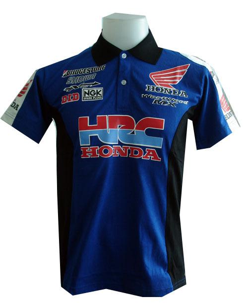 New honda sport motorcycle sport racing team motor rac blue polo shirt men sz l