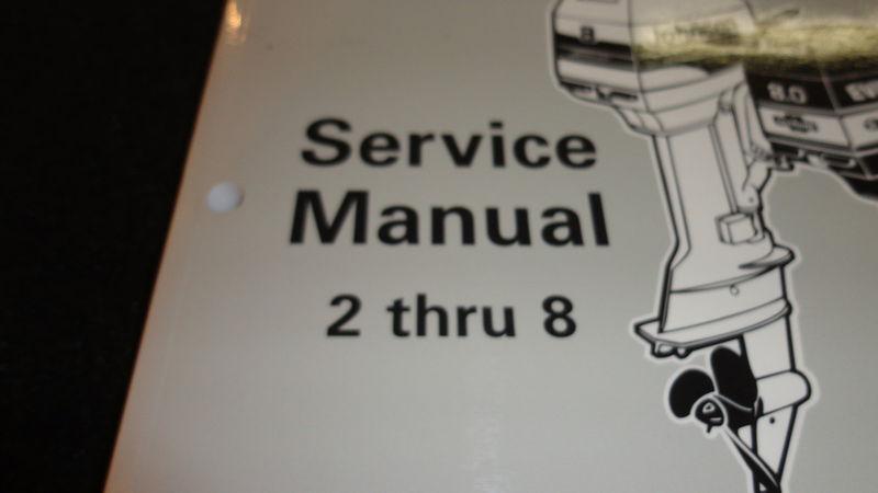 USED 1997 JOHNSON EVINRUDE SERVICE MANUAL- 2 THRU 8 HP #507261 OUTBOARD BOAT, US $65.62, image 2