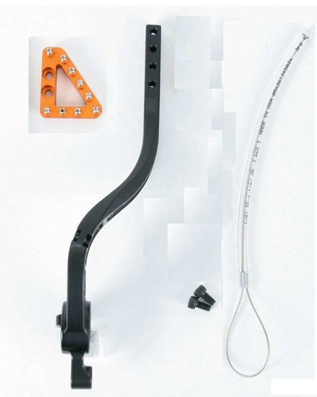 Rear brake lever kit large aluminum brake tip - black/orange ktm1rbpl 1610-0188