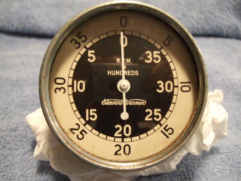 Vintage stewart warner tachometer, rat rod, hot rod, mechanic collectible