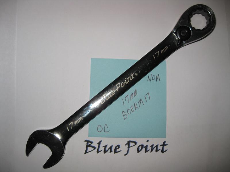 Blue point boerm 17 mm metric ratcheting box wrench nice