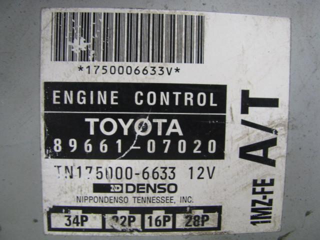 ECU ECM COMPUTER TOYOTA AVALON 1995 95 CALI 89661-07020 364955, US $134.99, image 3