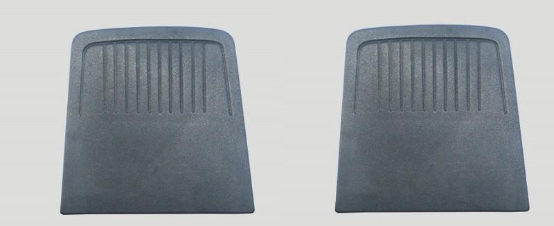 1968 mustang front seat back trim panels, black abs plastic, 1 pair