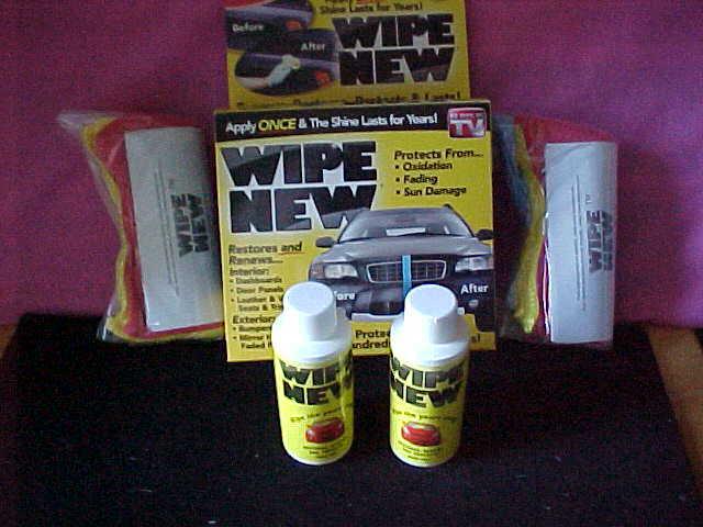 2 wipe new auto cleaner as seen on tv restores, protects, shines (nib)