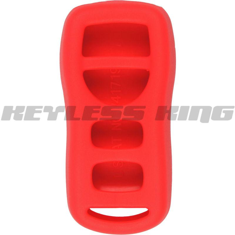 New red keyless remote smart key fob clicker case skin jacket cover protector