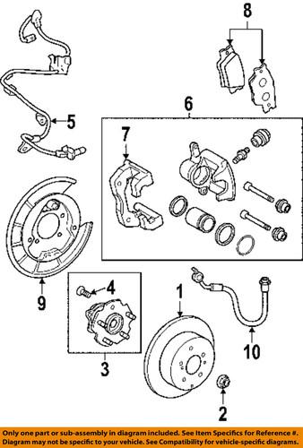 Toyota oem 8954542040 rear abs wheel sensor/abs wheel speed sensor
