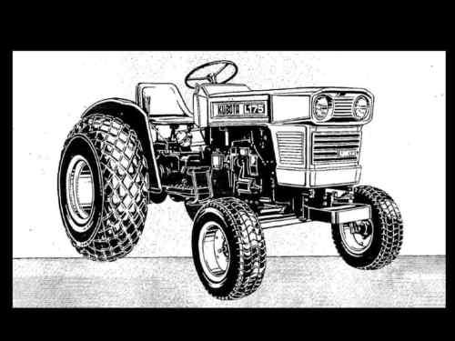 Kubota l175 t f parts manual & l-175 tractor operations owners & parts list info
