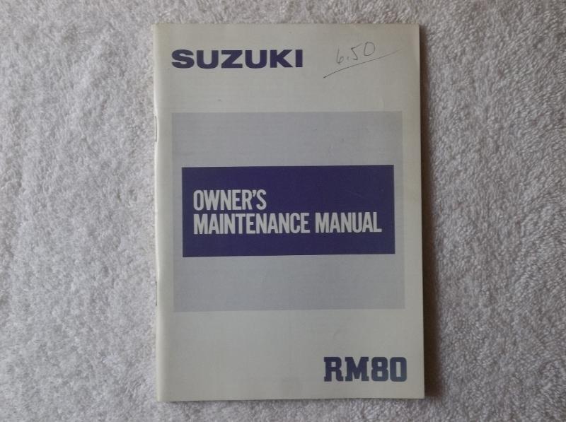 1986 86 original suzuki rm80 owner's maintenance manual oem rm 80
