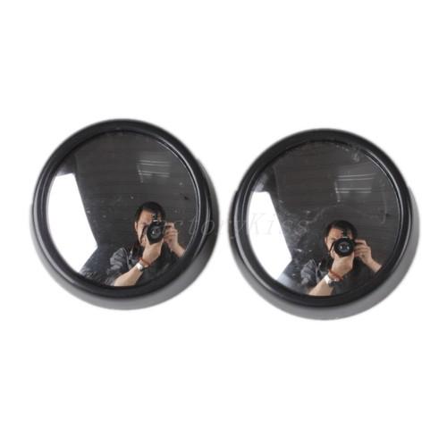 2pcs car convex driver wide angle round vehicle mirror blind spot auto rearview 