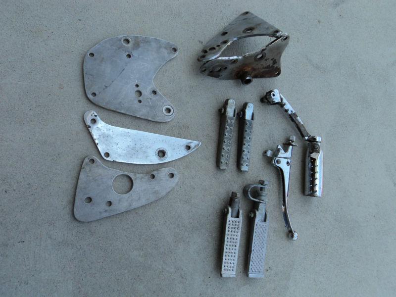 Triumph brackets, footpegs, lever with perch, vintage flat track, bobber, cafe
