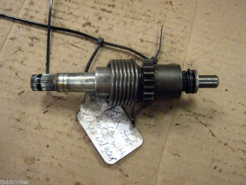 Vintage 1984 200 twin honda motorcycle kick start shaft w/ spring & gear rare!