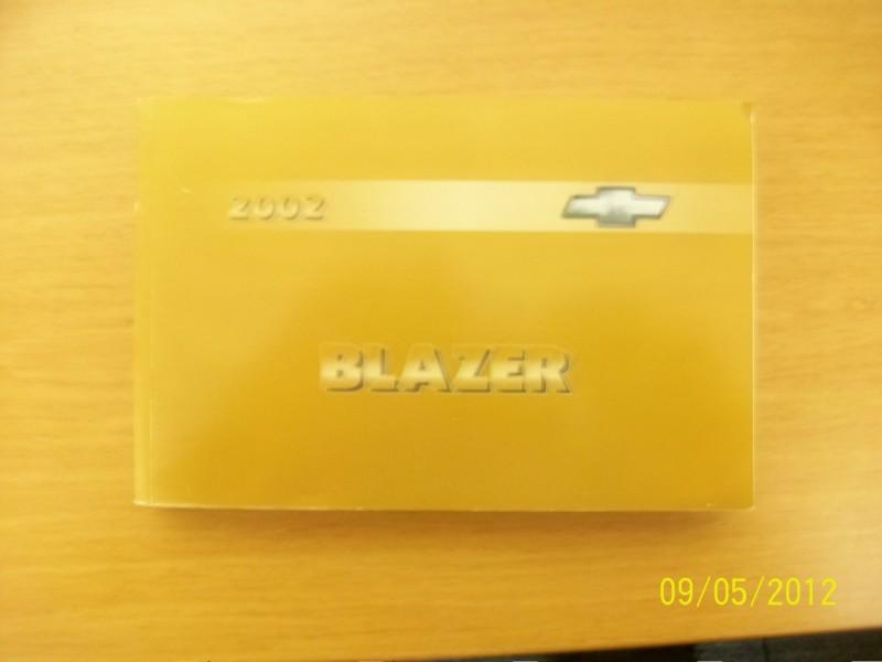2002 chevy blazer   owners manual