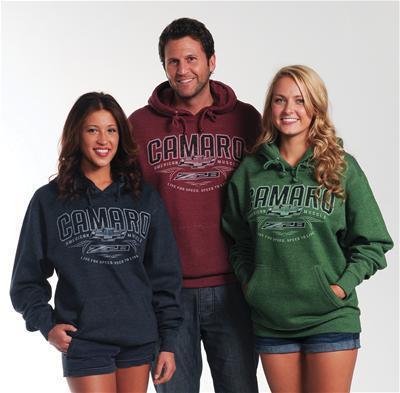 Hooded sweatshirt cardinal chevrolet camaro men's 2x-lg each