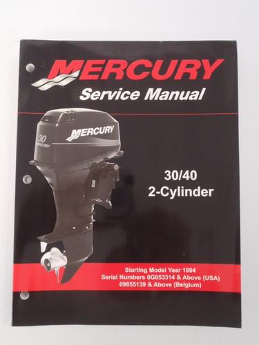 Used mercury outboards 30/40 2-cylinder factory service manual 90-826148r03