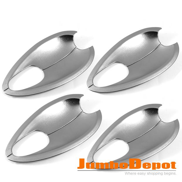 Triple chrome door handle bowl cover cup insert cavity trim for euro asian mazda
