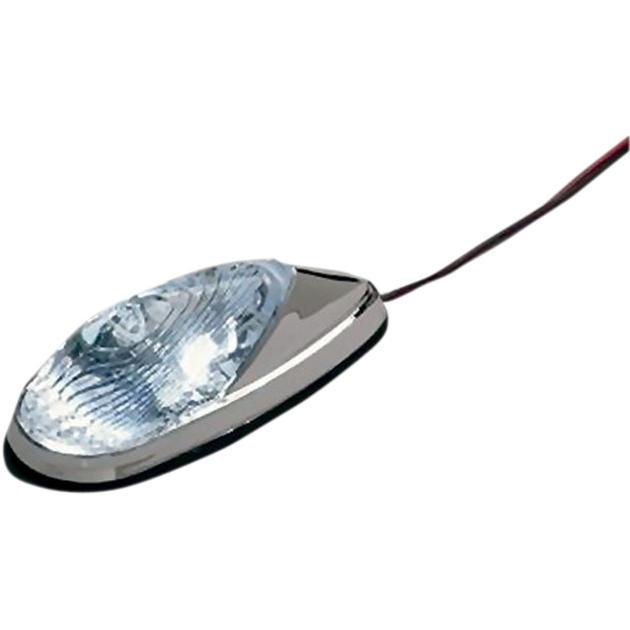 K&s mini flush mount marker light set with bolt chrome white