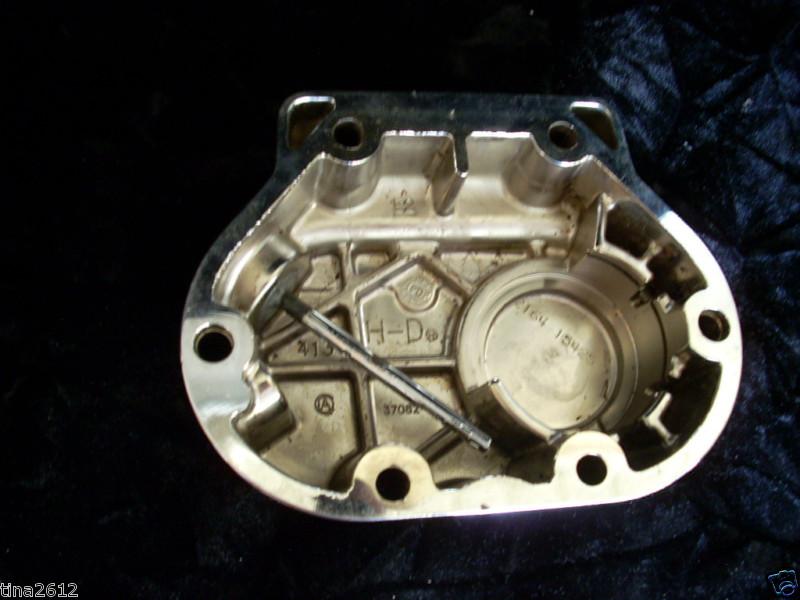 HARLEY-DAVIDSON TRANSMISSION END COVER. #37082-99 CHROME OEM. W/ DIPS.99'-05', US $33.25, image 3