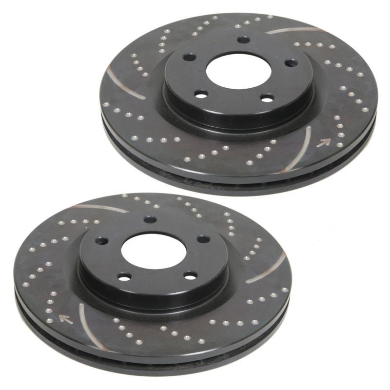 Ebc brake rotors slotted dimpled iron gold zinc front mercedes-benz ml500 r500