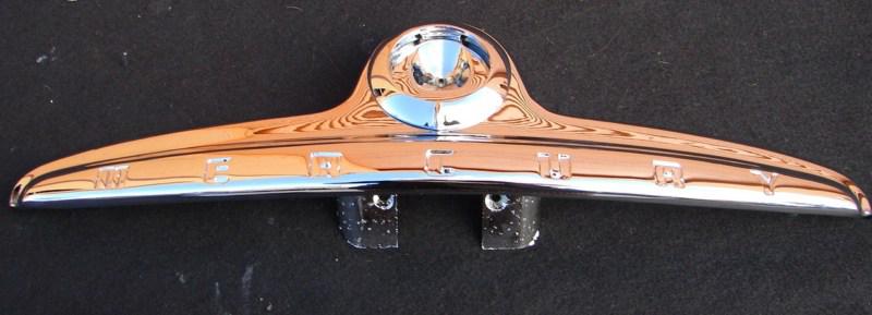 1949 mercury trunk emblem *triple plated original*