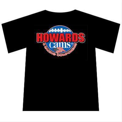 Howards cams t-shirt cotton black howard's cams & racing components logo men's
