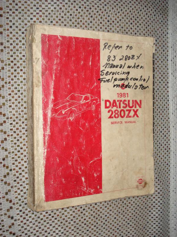 Purchase 1981 DATSUN 280ZX SERVICE MANUAL ORIGINAL SHOP BOOK RARE
