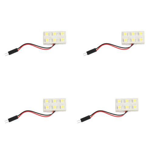 New 4 x t10/194 ba9s car light 5050 smd 6 led interior dome festoon door lamp