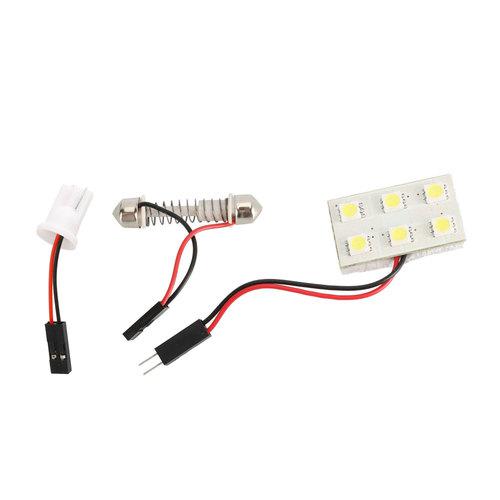 New 4 X T10/194 Ba9s Car Light 5050 SMD 6 LED Interior Dome Festoon Door Lamp, US $11.99, image 2