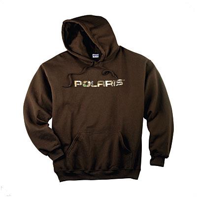 Polaris pursuit camo brown pull over hoodie hood mens x large xl xlg
