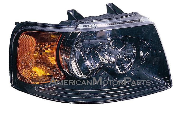 Right passenger side replacement headlight black housing 03-06 ford expedition