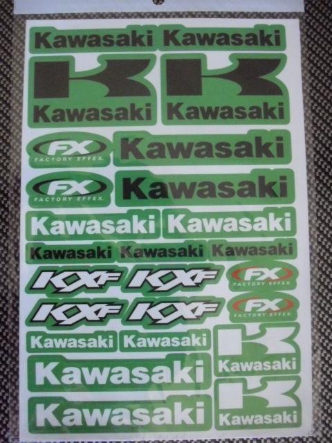 Kawasaki kxf atv motocross sticker decal 