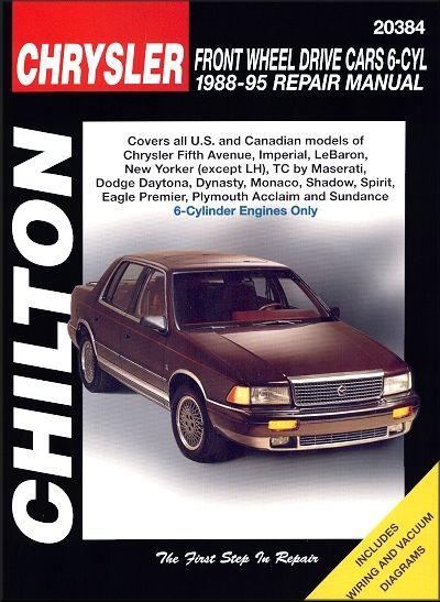 Chrysler, dodge, eagle, plymouth repair manual fwd 6-cylinder cars 1988-1995