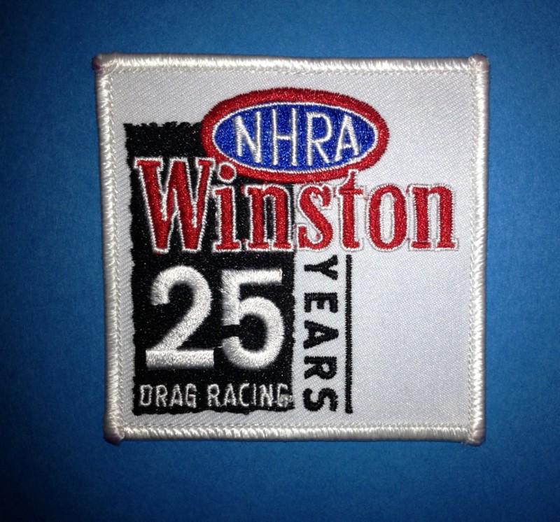 25 years winston cigarettes drag racing nhra sponsor hat jacket patch crest
