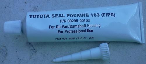 Toyota fipg 22re  oil pan gasket sealant genuine toyota part new 00295-00103 20r