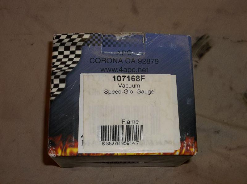 Never used APC brand engine vacuum gauge, speed-glo flame design, # 107168F, US $24.95, image 5