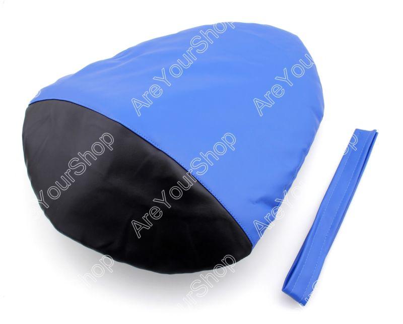 Passenger rear pu leather seat cowl cover pillon kawasaki z1000 2007-2009 blue