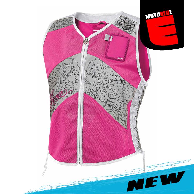 Icon corset womens mil-spec motorcycle textile vest pink xlarge - 2xlarge xl-2xl