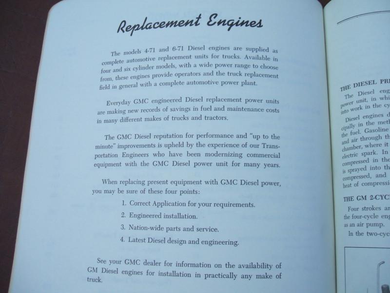 NOS 1959 GMC Truck & Coach Diesel Engine Maintenance Manual 6-71 and 8-71 GM, US $27.50, image 2