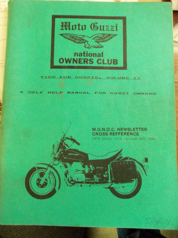 Moto guzzi owners club tips book vol 2