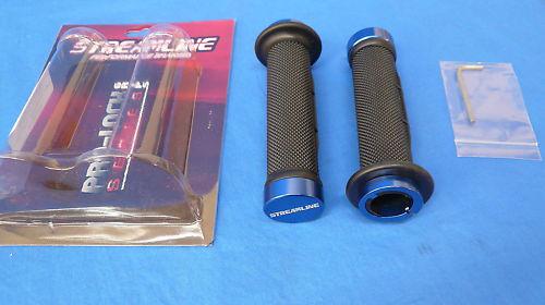 Suzuki quadracer new blue lock thumb throttle grips usa engine cylinder motor
