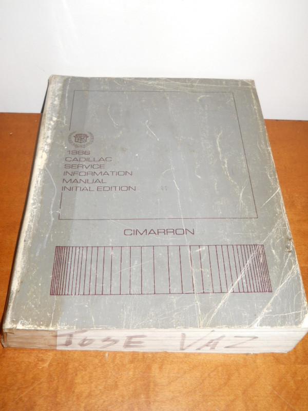 1986 cadillac cimarron used original h-2310 service information / shop manual