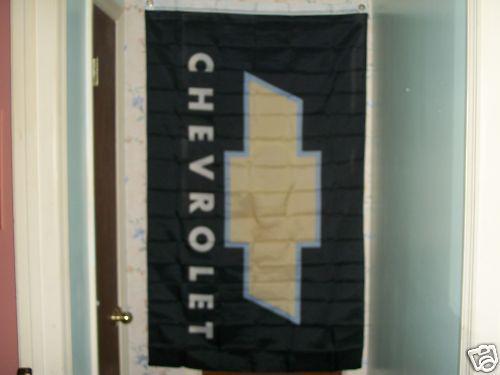 60"x 35" new chevrolet banner/flag yellow blue & black