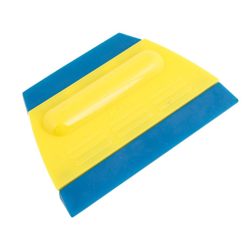 Blue yellow ladder shaped plastic window scraper blade for car auto